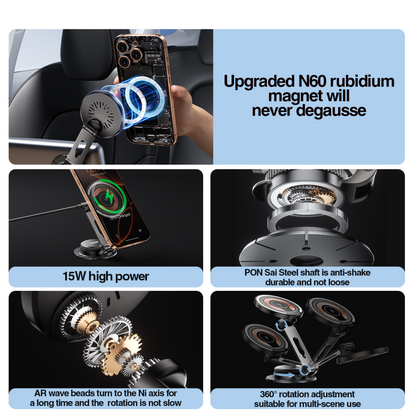 Trådløs Bil Lader XO Design CX036, 15W, 1.67A, Svart
