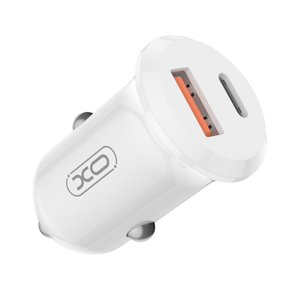 Bilader XO Design CC69, 30W, 3A, 1 x USB-A - 1 x USB-C, Hvit