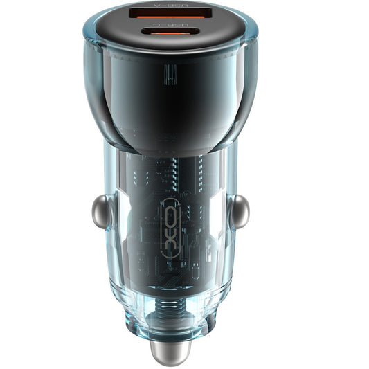 Bilader XO Design CC60, 60W, 3A, 1 x USB-A - 1 x USB-C, Blå