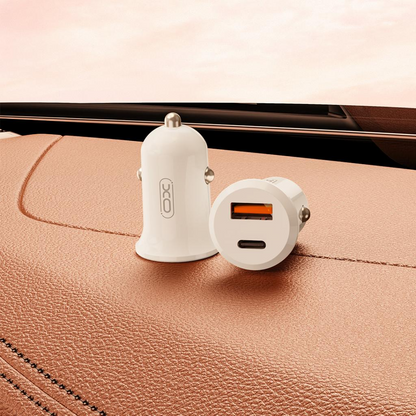 Bilader XO Design CC69, 30W, 3A, 1 x USB-A - 1 x USB-C, Hvit