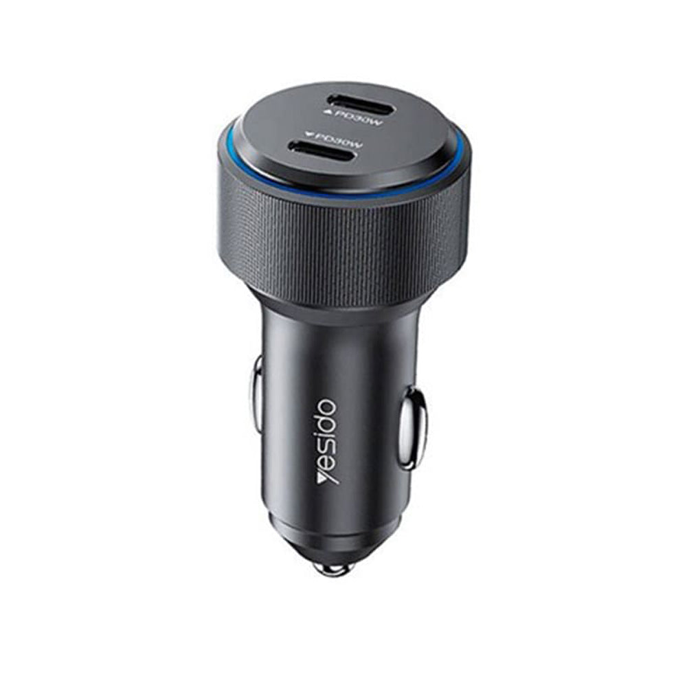 Bilader Yesido Y48, 60W, 3A, 2 x USB-C, Svart