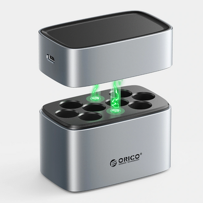 Orico EV8 Batterilader, AA, Grå