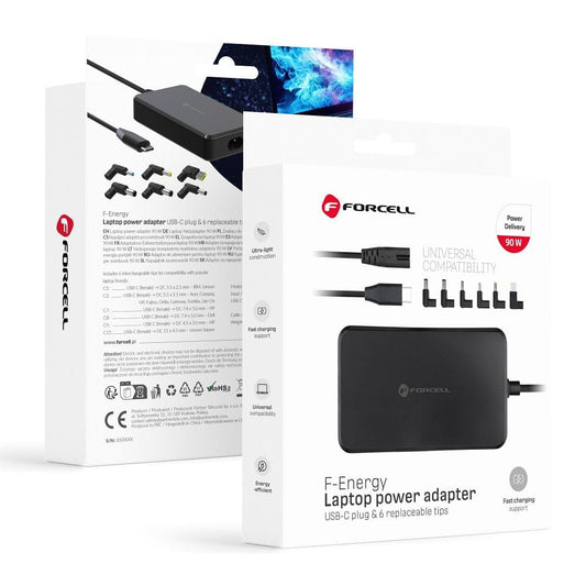 Lader Forcell F-Energy E856, 90W, Svart