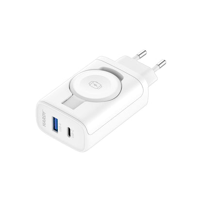 Nettlader 3MK Hardy 2in1, 33W, 3A, 1 x USB-A - 1 x USB-C, Hvit