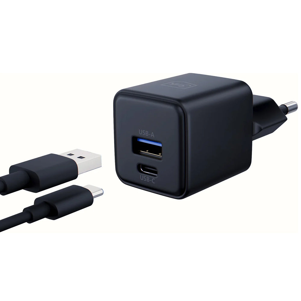 Nettlader 3MK Hyper, 20W, 3A, 1 x USB-A - 1 x USB-C, Svart