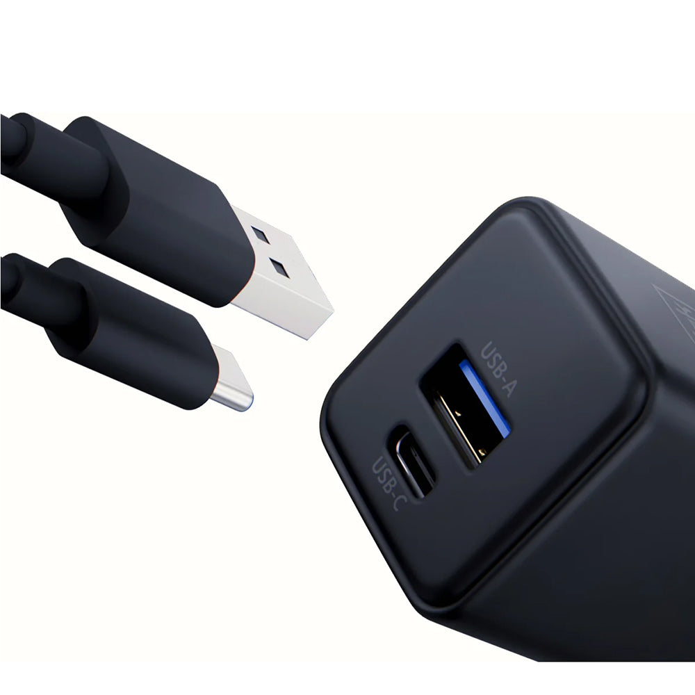 Nettlader 3MK Hyper, 20W, 3A, 1 x USB-A - 1 x USB-C, Svart