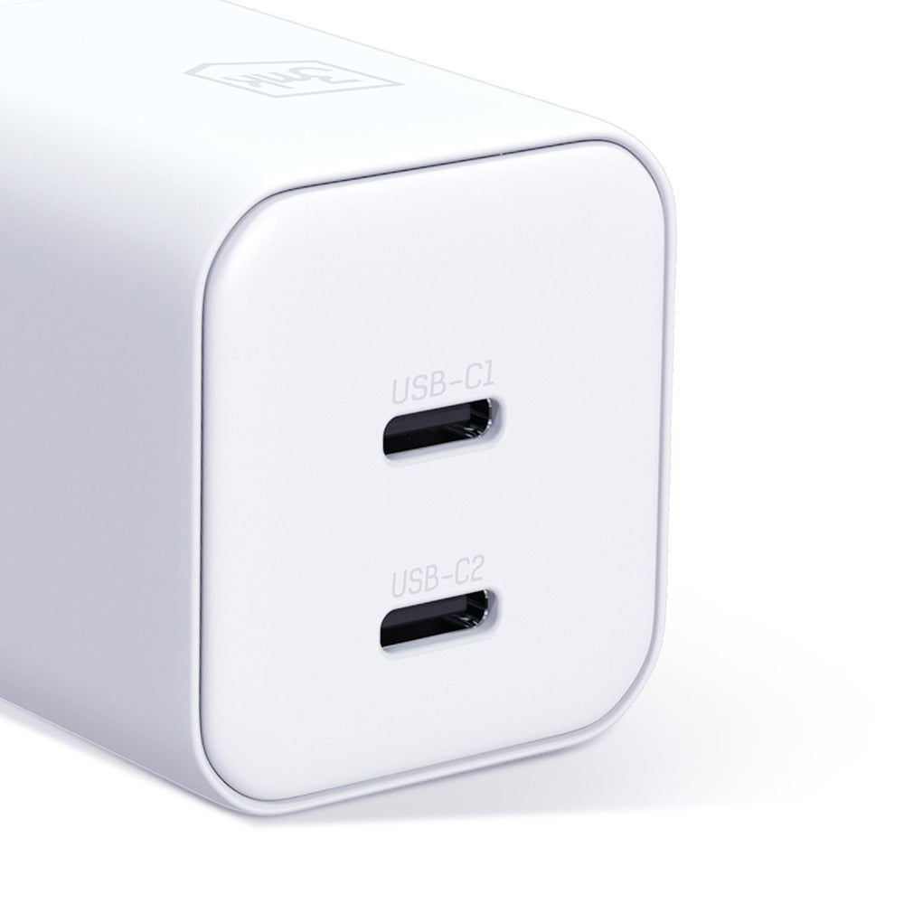 3MK Hyper Nettlader, 45W, 2 x USB-C, Hvit