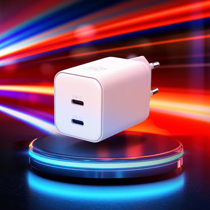 3MK Hyper Nettlader, 45W, 2 x USB-C, Hvit