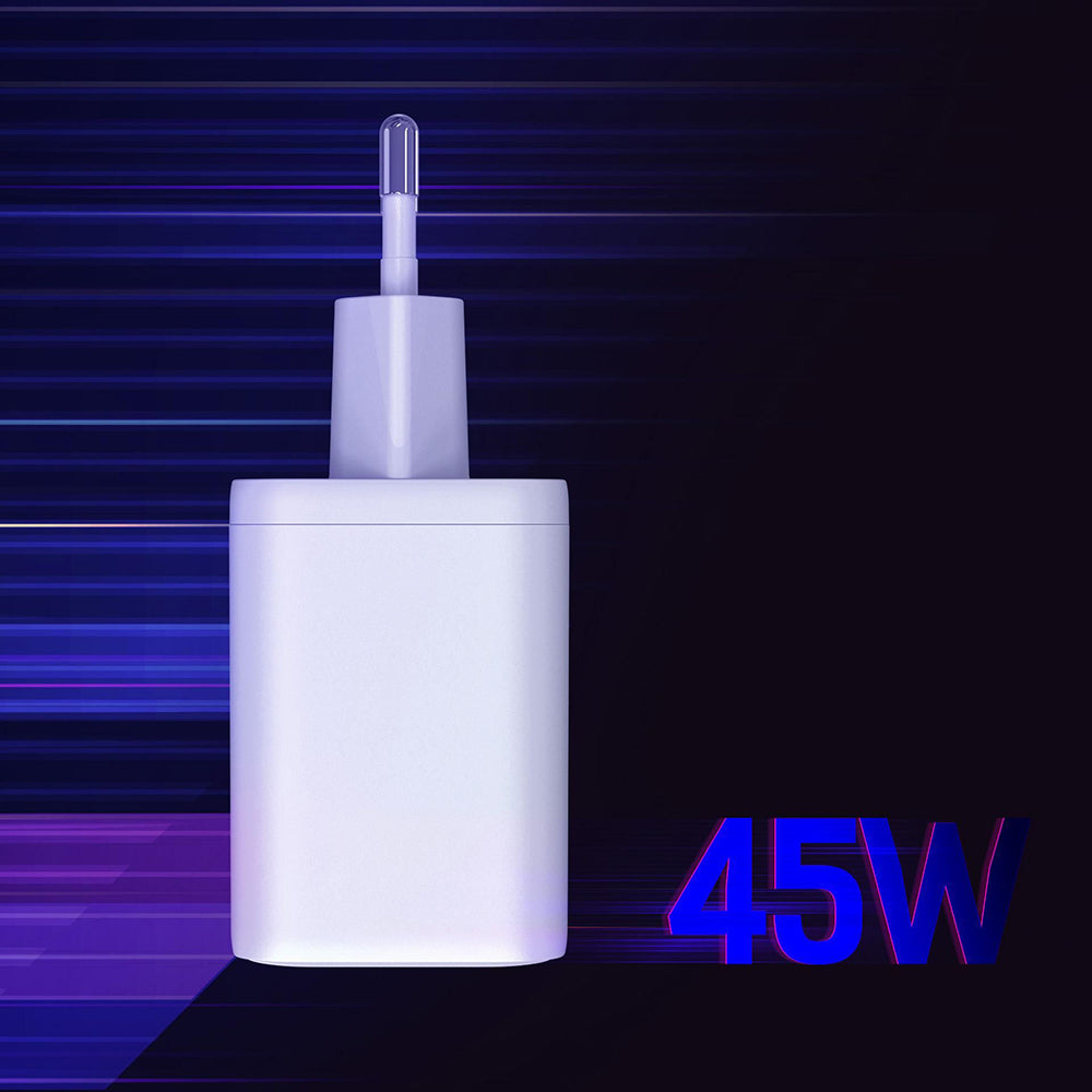 3MK Hyper Nettlader, 45W, 2 x USB-C, Hvit