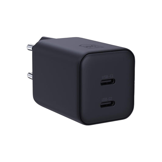 3MK Hyper Nettlader, 45W, 2 x USB-C, Svart