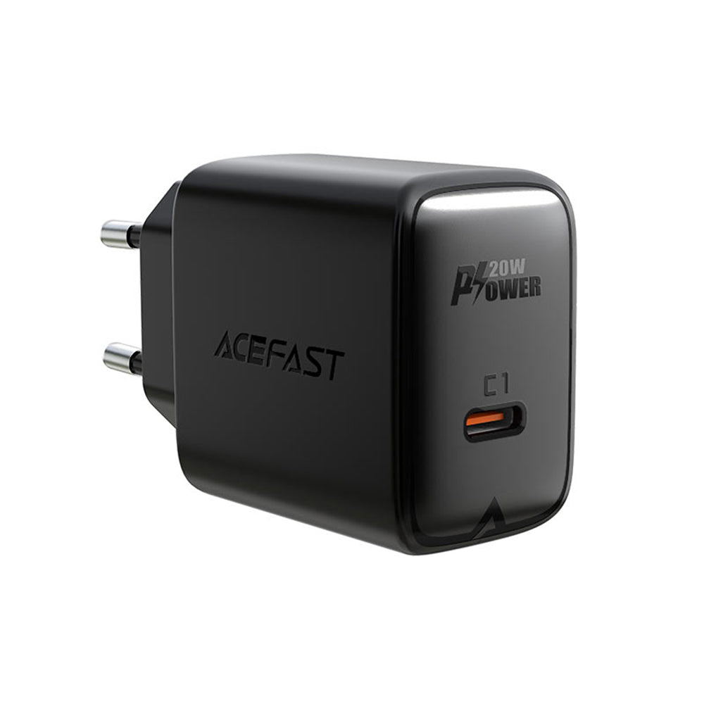Nettlader Acefast A1, 20W, 3A, 1 x USB-C, Svart