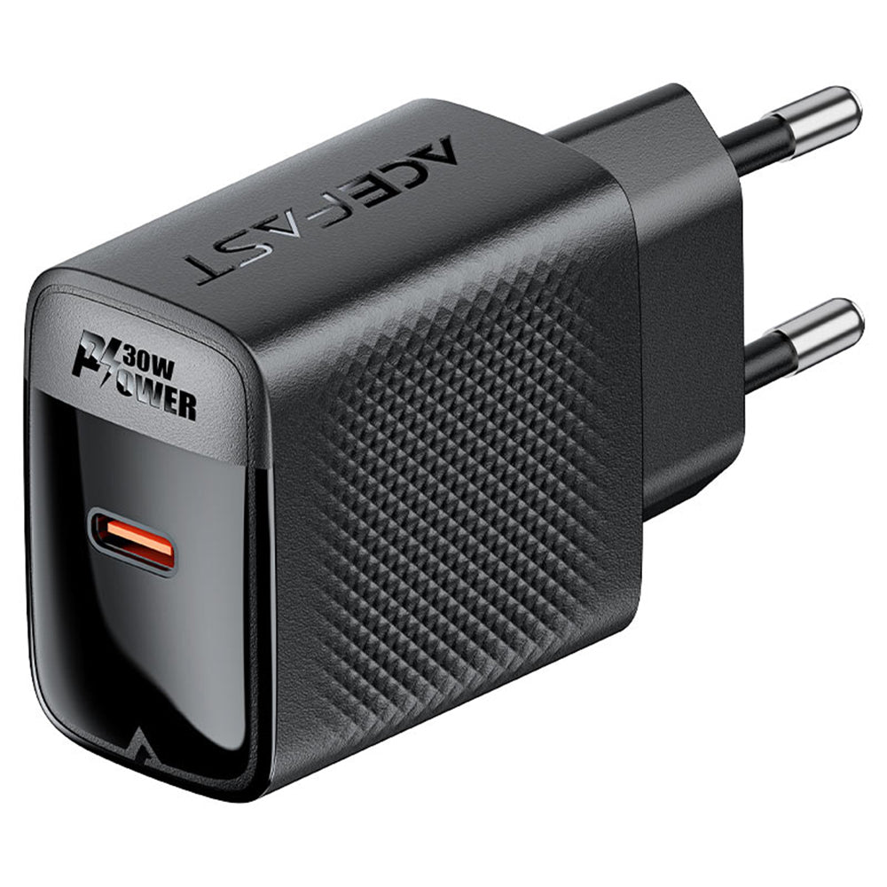 Acefast A102 nettverkslader, 30W, 3A, 1 x USB-C, Svart