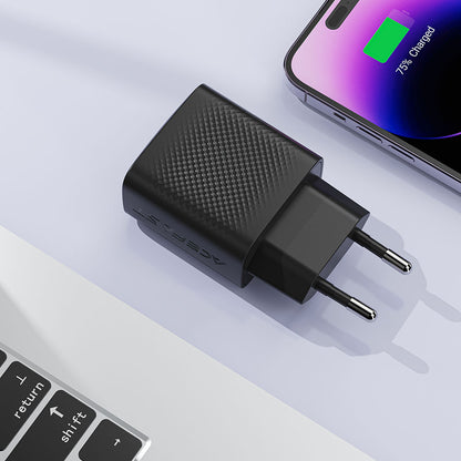 Nettlader Acefast A104, 25W, 3A, 1 x USB-C, Svart