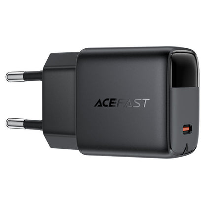 Acefast A115 Display Nettlader, 30W, 3A, 1 x USB-C, Svart