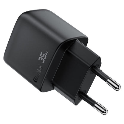 Acefast A116 Display Nettlader, 35W, 3A, 1 x USB-A - 1 x USB-C, Svart