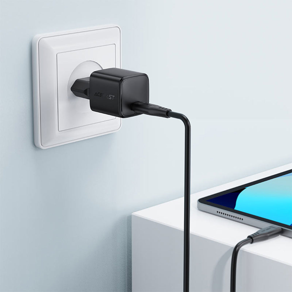 Acefast A118 nettverkslader, 30W, 3A, 1 x USB-C, Svart