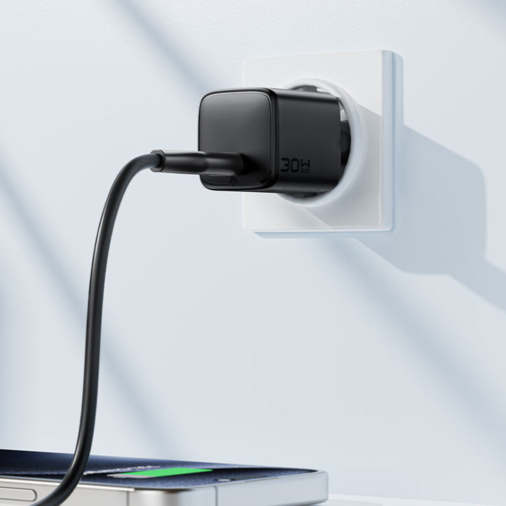 Acefast A118 nettverkslader, 30W, 3A, 1 x USB-C, Svart