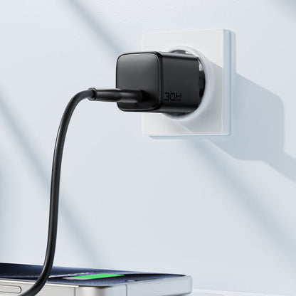 Acefast A118 nettverkslader, 30W, 3A, 1 x USB-C, Svart