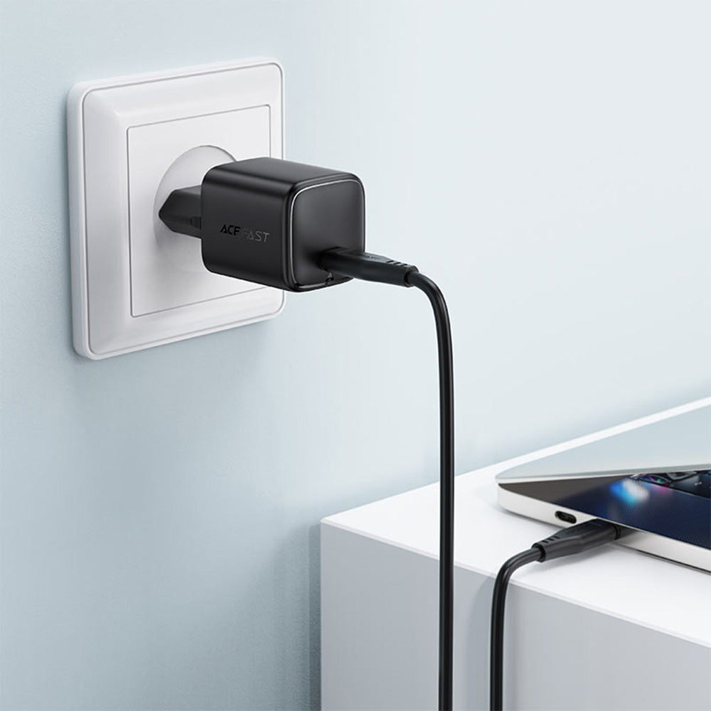 Acefast A119 nettverkslader, 45W, 3A, 1 x USB-C, Svart