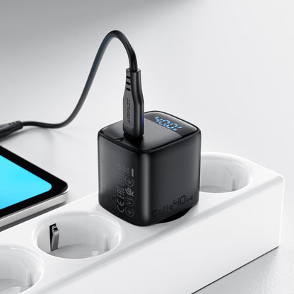 Acefast A135 Display Nettlader, 45W, 3A, 1 x USB-C, Svart