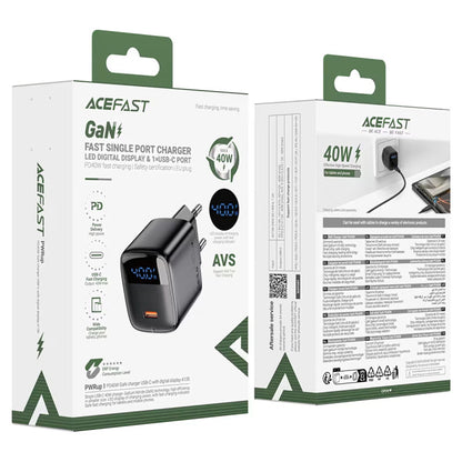 Acefast A135 Display Nettlader, 45W, 3A, 1 x USB-C, Svart