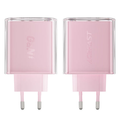 Acefast A45 Exploration nettverkslader, 65W, 3.25A, 1 x USB-A - 2 x USB-C, Rosa