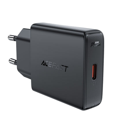 Nettlader Acefast A65, 20W, 3A, 1 x USB-C, Svart