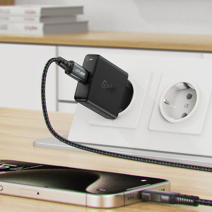 Nettlader Acefast A65, 20W, 3A, 1 x USB-C, Svart