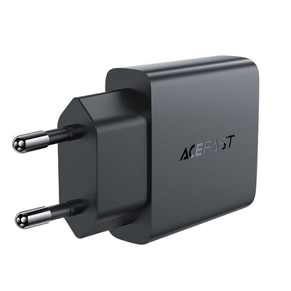 Nettlader Acefast A69, 30W, 3A, 1 x USB-A - 1 x USB-C, Svart