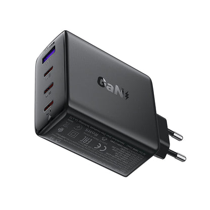 Acefast A94 nettverkslader, 100W, 5A, 1 x USB-A - 3 x USB-C, Svart