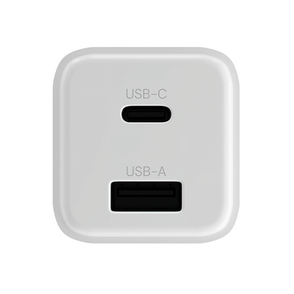 Allity Nettlader. ATC-01-30WAC Mini, 30W, 3A, 1 x USB-A - 1 x USB-C, Hvit