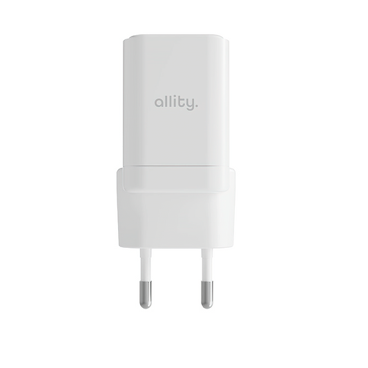 Allity Nettlader. ATC-01-30WAC Mini, 30W, 3A, 1 x USB-A - 1 x USB-C, Hvit