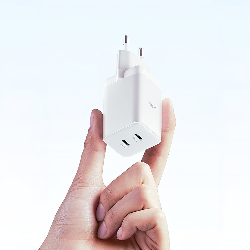 Allity Nettlader. ATC-01-45WCC Fast, 45W, 3A, 2 x USB-C, Hvit