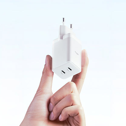 Allity Nettlader. ATC-01-45WCC Fast, 45W, 3A, 2 x USB-C, Hvit