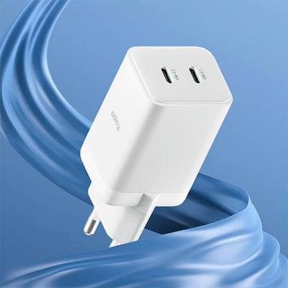 Allity Nettlader. ATC-01-45WCC Fast, 45W, 3A, 2 x USB-C, Hvit