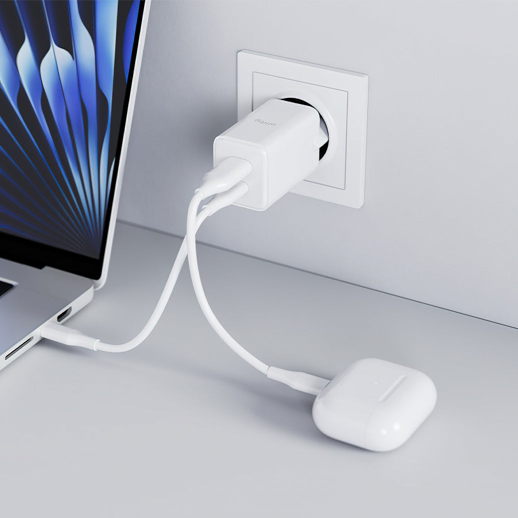 Allity Nettlader. ATC-01-45WCC Fast, 45W, 3A, 1 x USB-A - 1 x USB-C, Hvit