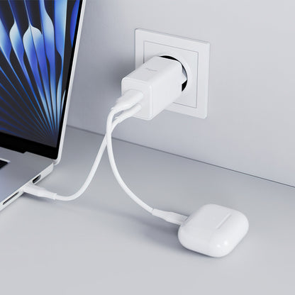 Allity Nettlader. ATC-01-45WCC Fast, 45W, 3A, 1 x USB-A - 1 x USB-C, Hvit