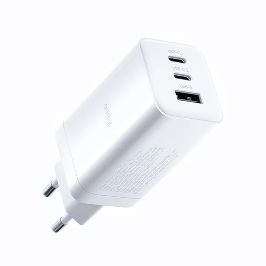 Allity Nettlader. ATC-01-65WACC Fast, 65W, 3.25A, 1 x USB-A - 2 x USB-C, Hvit