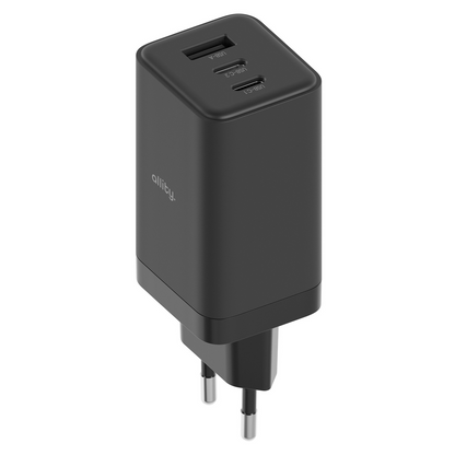 Allity Nettlader. ATC-01-65WACC Fast, 65W, 3.25A, 1 x USB-A - 2 x USB-C, Svart