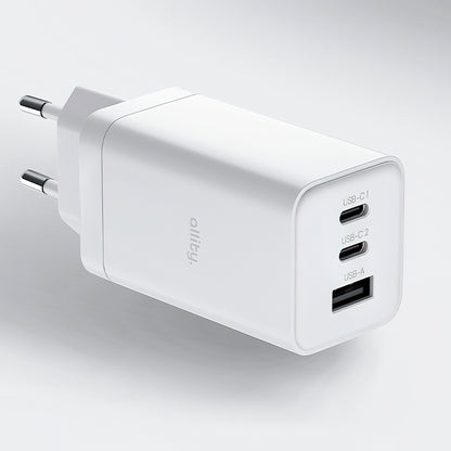 Allity Nettlader. ATC-01-65WACC Fast, 65W, 3.25A, 1 x USB-A - 2 x USB-C, Hvit
