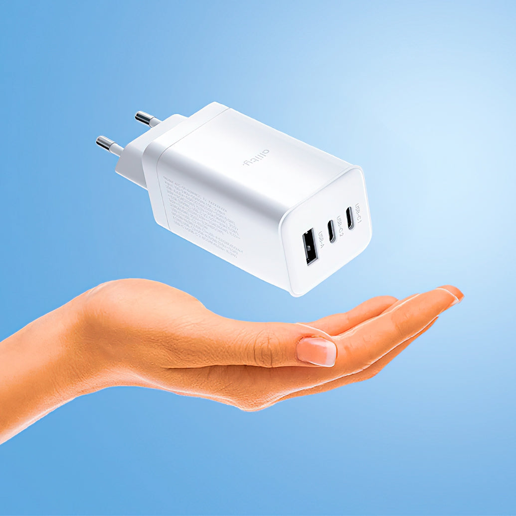Allity Nettlader. ATC-01-65WACC Fast, 65W, 3.25A, 1 x USB-A - 2 x USB-C, Hvit