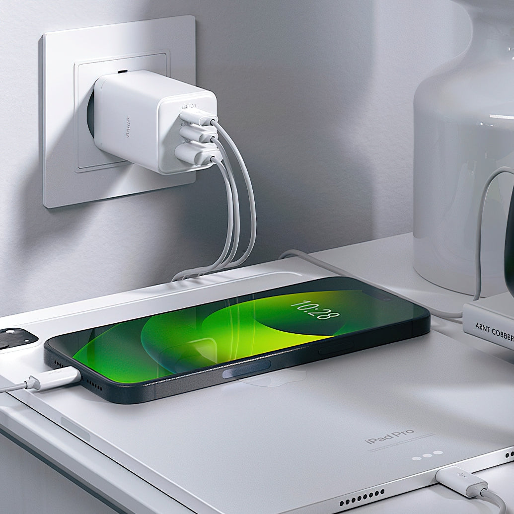 Allity Nettlader. ATC-01-65WACC Fast, 65W, 3.25A, 1 x USB-A - 2 x USB-C, Hvit