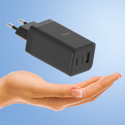 Allity Nettlader. ATC-01-65WACC Fast, 65W, 3.25A, 1 x USB-A - 2 x USB-C, Svart