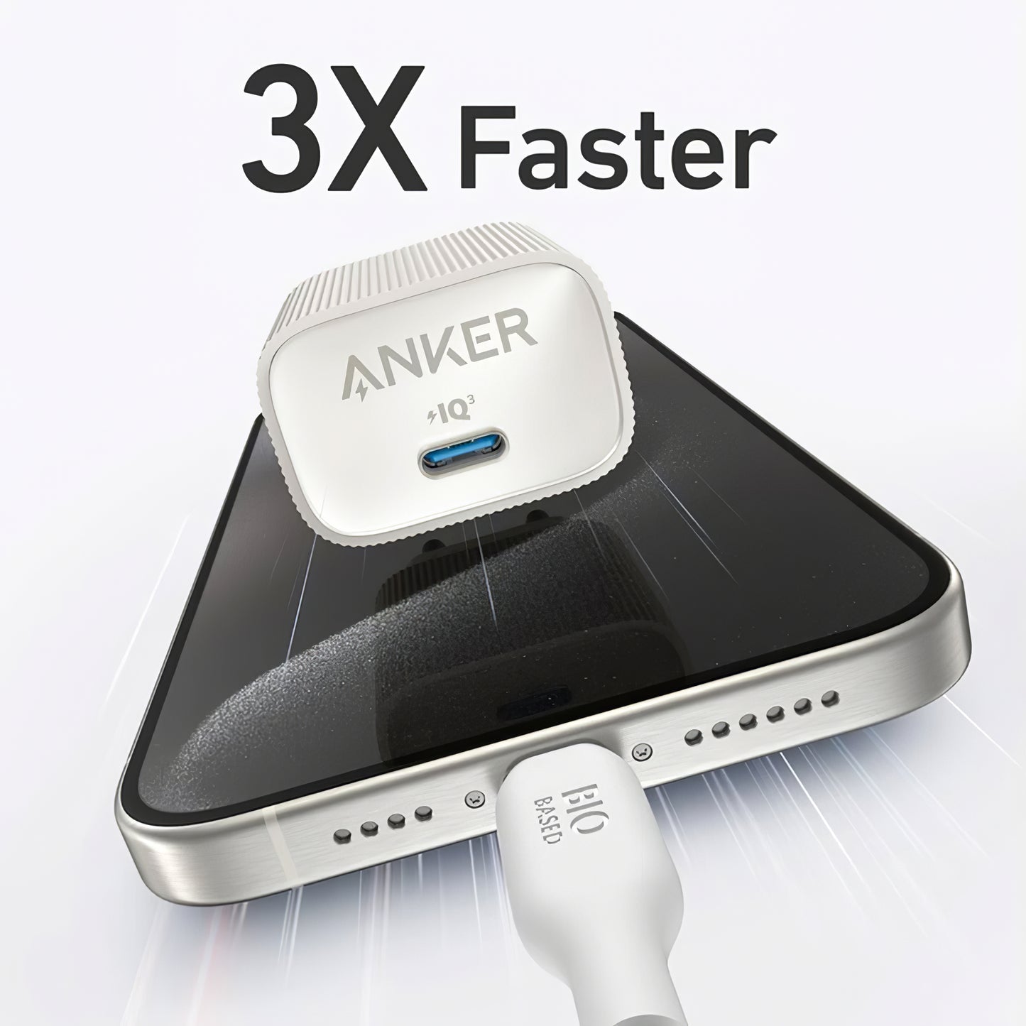 Nettverkslader Anker 511 Nano 4, 30W, 3A, 1 x USB-C, Hvit A2337G21 