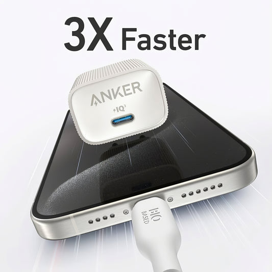 Nettverkslader Anker 511 Nano 4, 30W, 3A, 1 x USB-C, Hvit A2337G21 