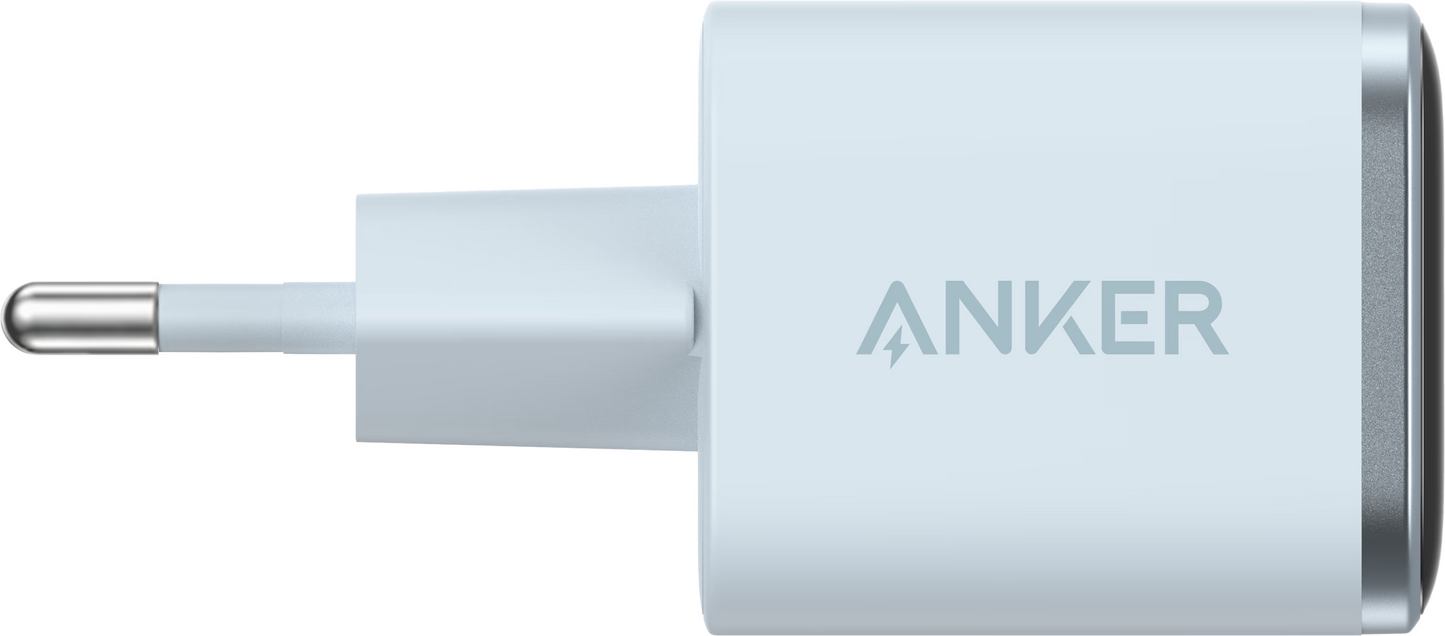 Anker Nano Display Nettlader, 45W, 3A, 1 x USB-C, Blå A121DG31