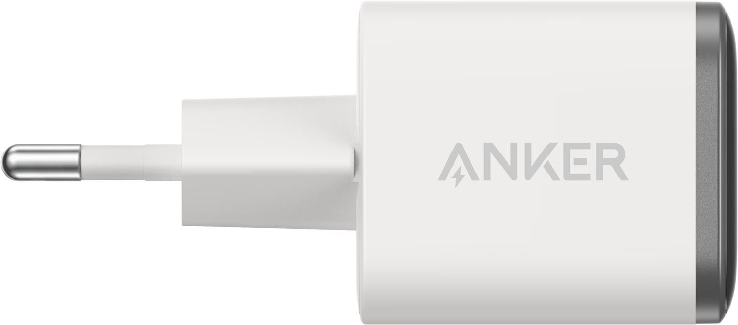 Anker Nano Display Nettlader, 45W, 3A, 1 x USB-C, Hvit A121DG21