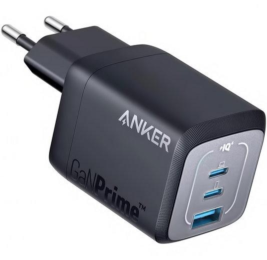 Anker Prime Nettlader, 67W, 5A, 1 x USB-A - 2 x USB-C, Svart, Reseglet A2669313