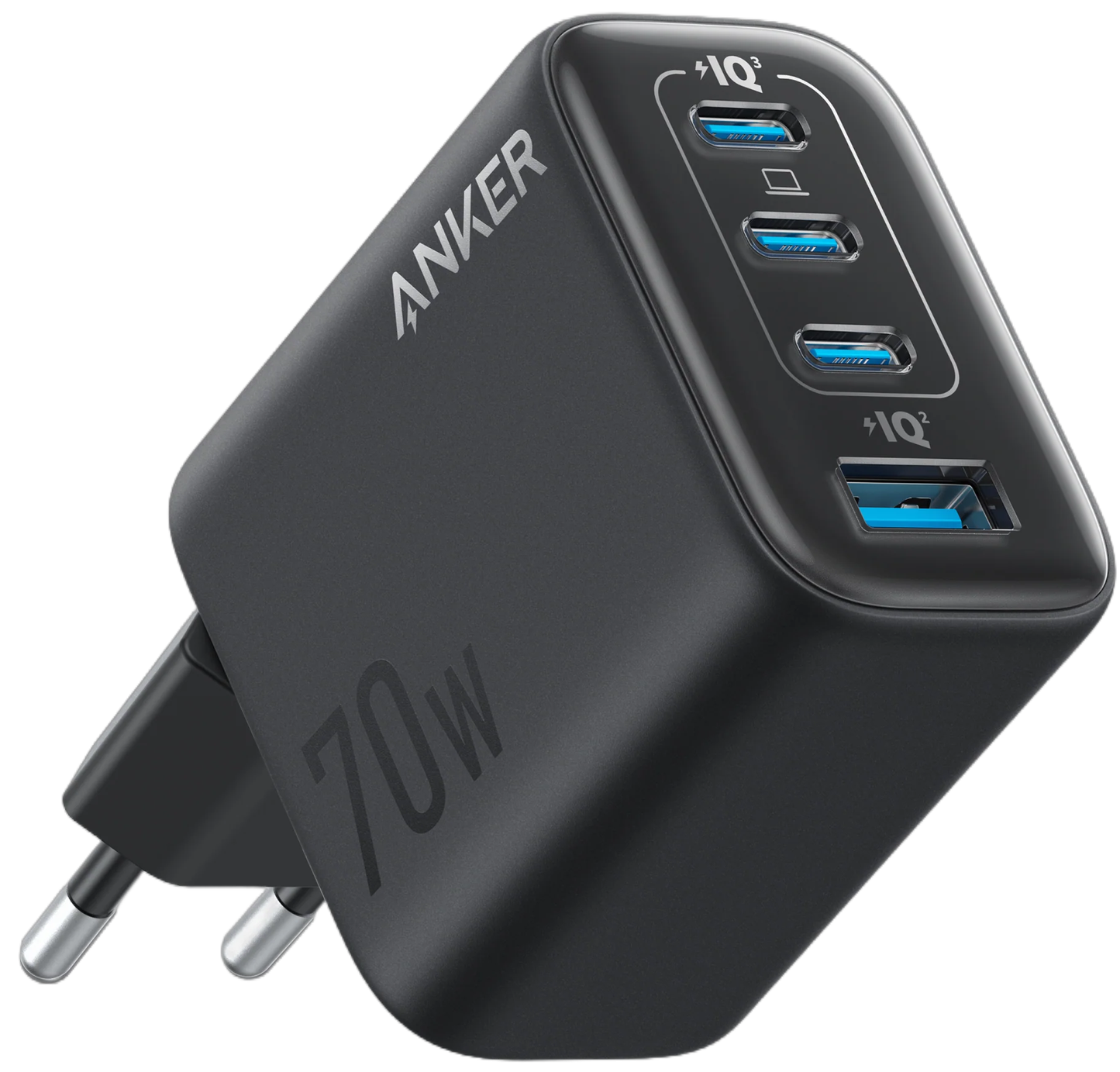 Anker Zolo Nettlader, 70W, 1 x USB-A - 3 x USB-C, Svart A121CG11