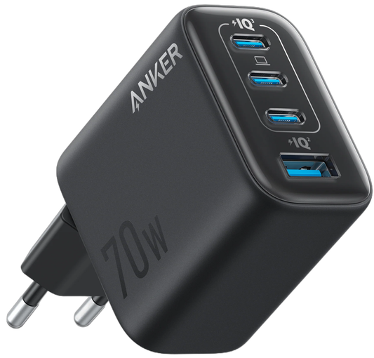 Anker Zolo Nettlader, 70W, 3.5A, 1 x USB-A - 3 x USB-C, Svart A121CG11